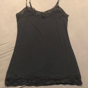 5/$25 Charlotte Russe black lace trim tank